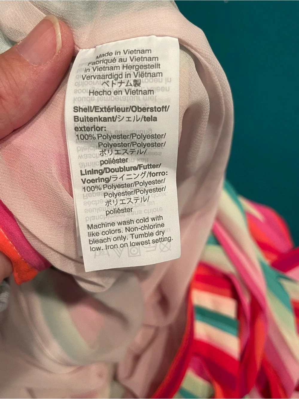 J. Crew Striped Pleated Midi Skirt - Pink, Teal & White